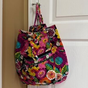 Vera Bradley Multicolor Quilted Bag with Silver Accents - Never Used.